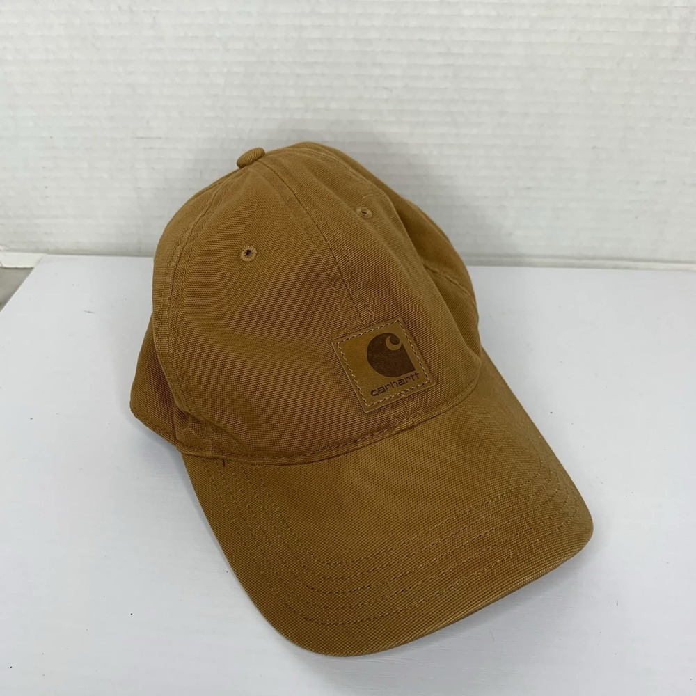 Carhartt Odessa Brown Canvas Baseball Cap Adjustable Logo Patch Hat Mens